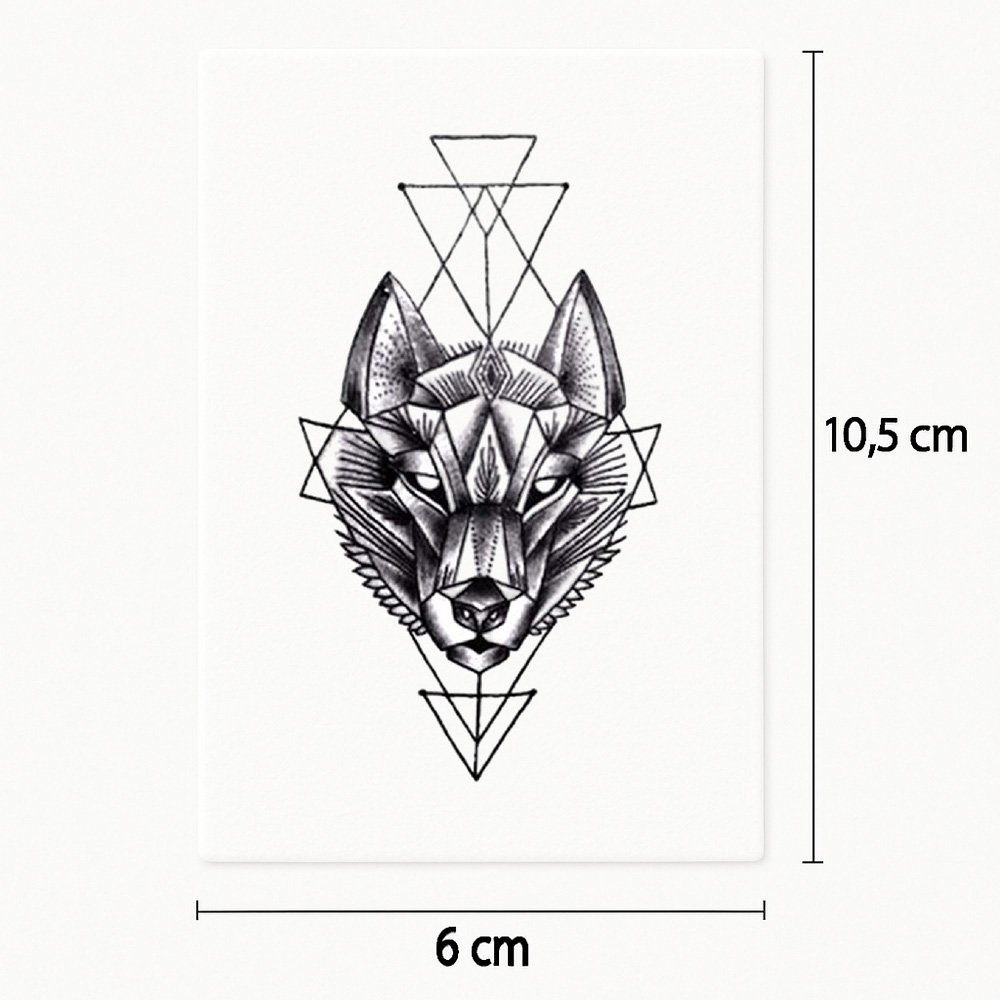 Tattoo determined wolf