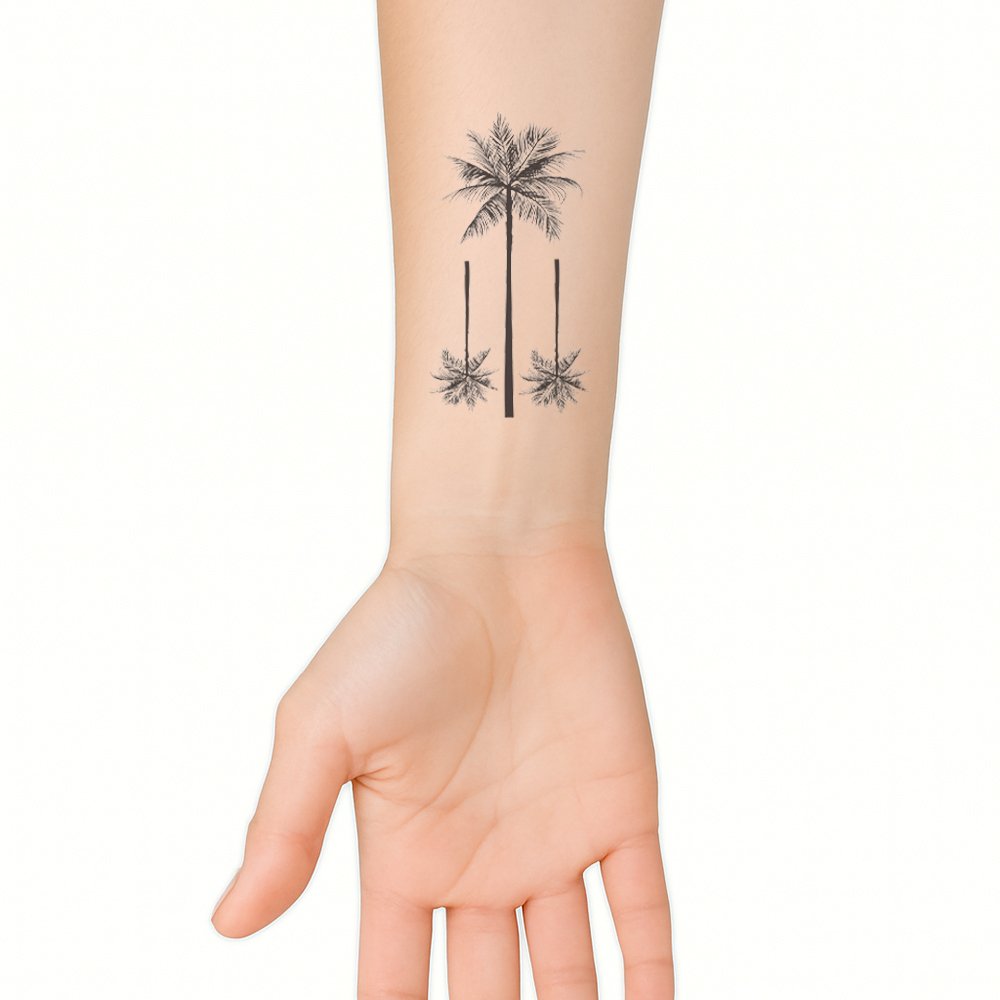 Tattoo triple palm tree - Afbeelding 2
