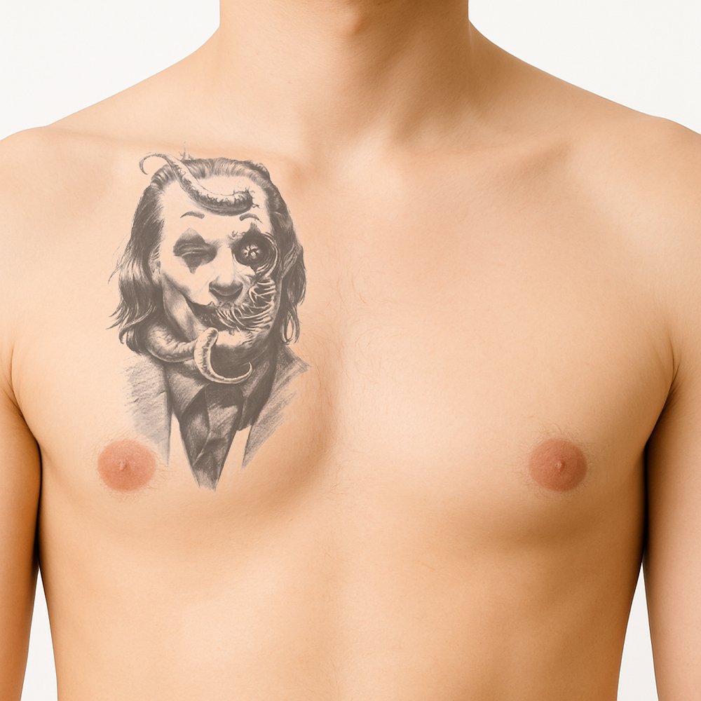Half tattoo sleeve the joker - Afbeelding 2