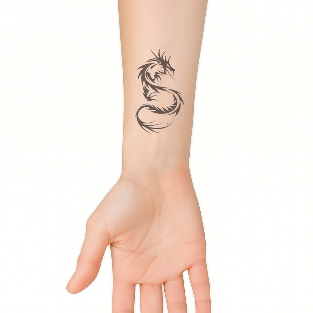 Tattoo black dragon - Afbeelding 2