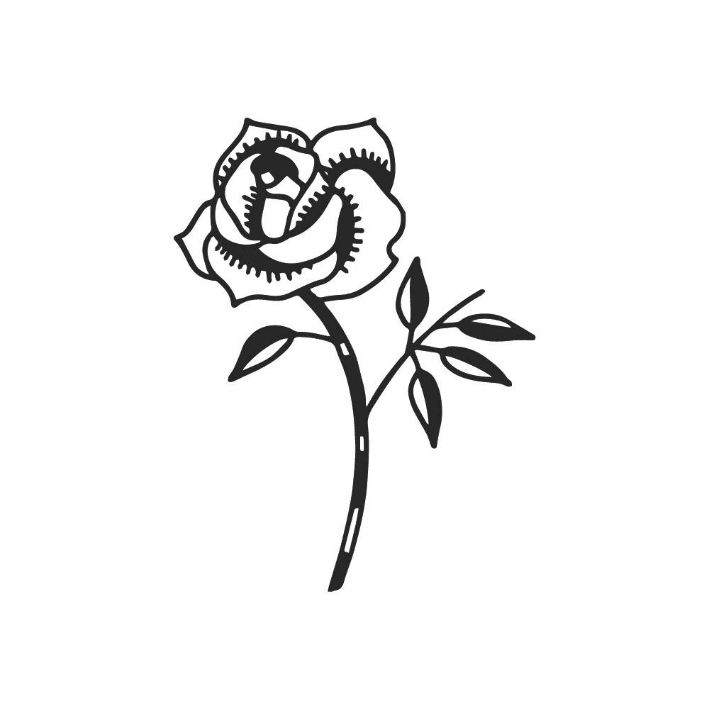 Tattoo elegant rose - Afbeelding 3